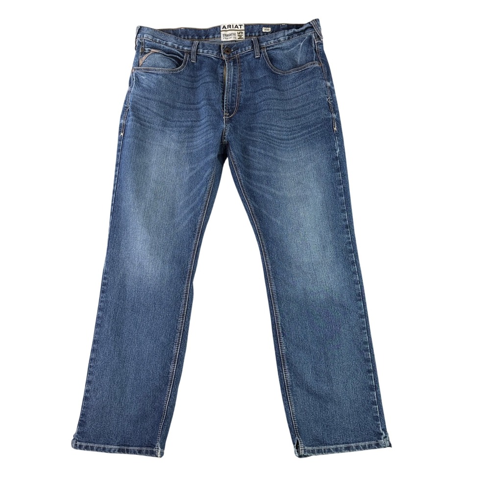 Ariat M5 Jeans Mens 40x32 Blue Medium Wash Straight Leg Western Denim